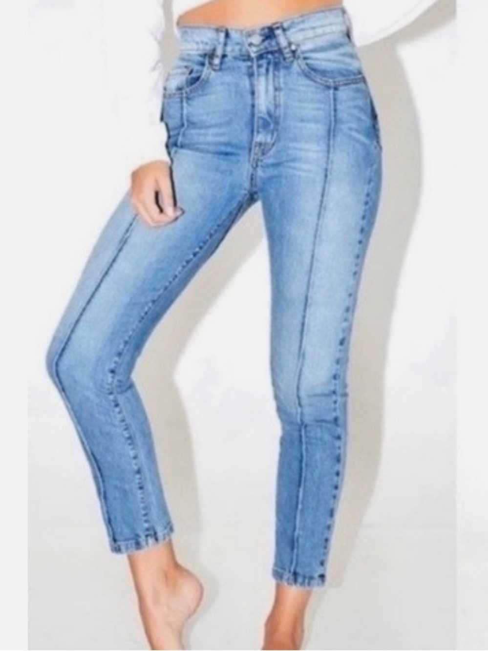 Revice Size 28 Venus Crop Jeans High Rise Star Butt Skinny Seamed Stargazer